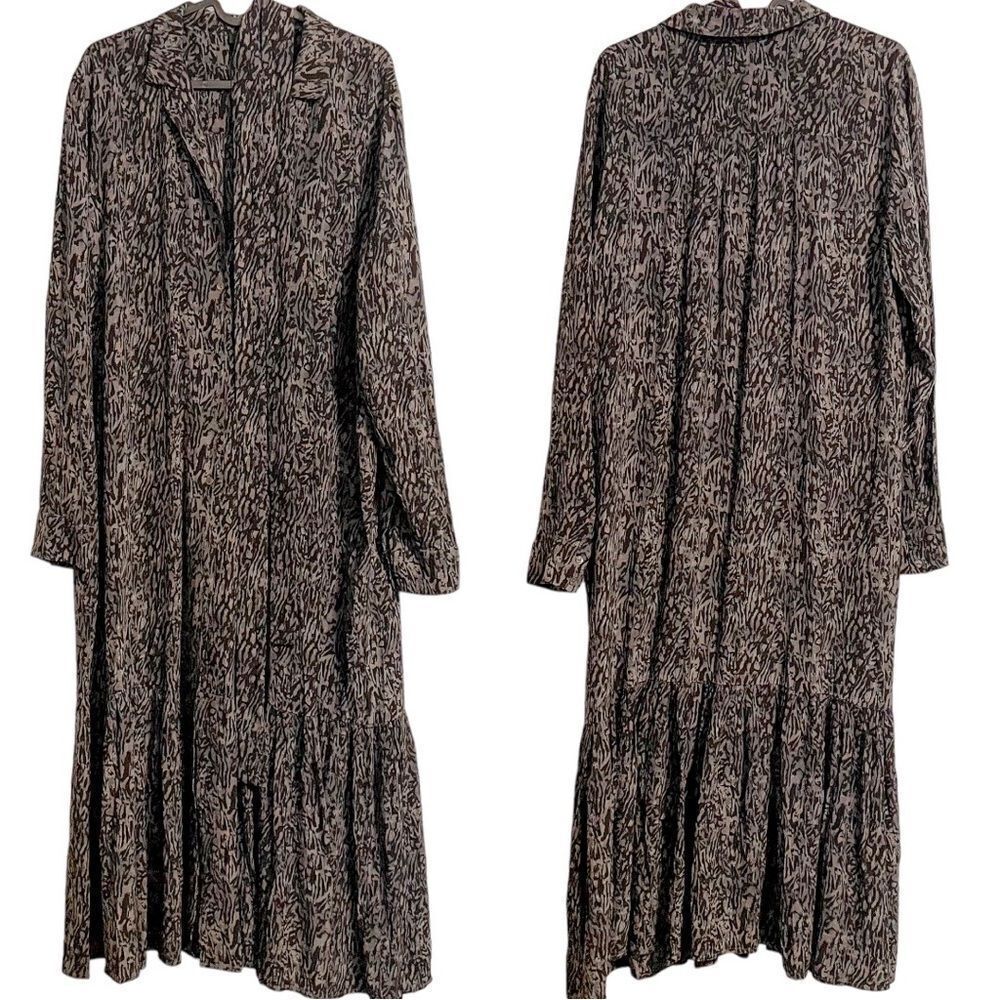 Rails Beatrice Midi Dress in Charcoal Abstract Animal L - Picture 5 of 9